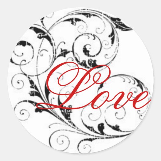 Liefde in Scroll Sticker (Voorkant)