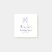 Liefde in sneeuw bruidsfeest paarse sneeuwvlokken post-it® notes (Voorkant)