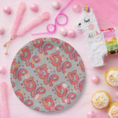 Liefde in stijl & confetti van de jaren '60 papieren bordje (Feest)