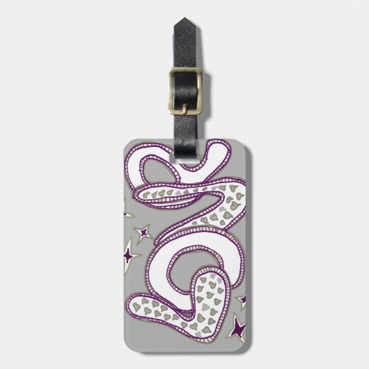 Liefde in stijl van de jaren '60 bagagelabel (Voorkant verticaal)