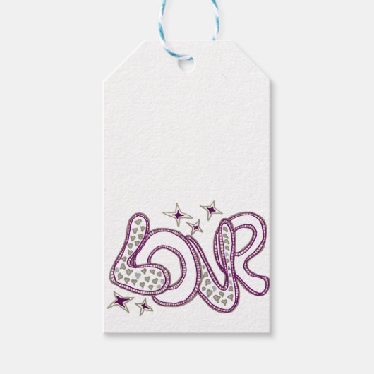 Liefde in stijl van de jaren '60 cadeaulabel (Voorkant)