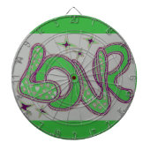 Liefde in stijl van de jaren '60 dartbord (Voorkant)