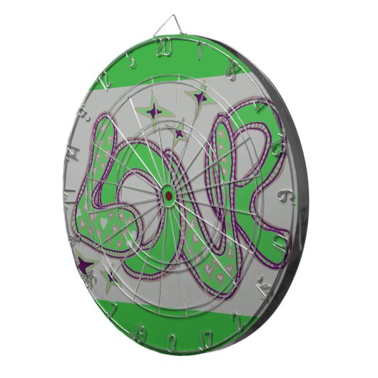 Liefde in stijl van de jaren '60 dartbord (Voorkant Rechts)