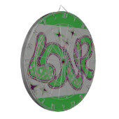 Liefde in stijl van de jaren '60 dartbord (Voorkant Links)