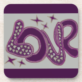 Liefde in stijl van de jaren '60 drankjes onderzetter