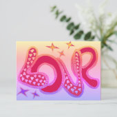 Liefde in stijl van de jaren '60 kaart (Staand voorkant)