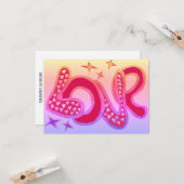 Liefde in stijl van de jaren '60 kaart (Voorkant / Achterkant in situ)