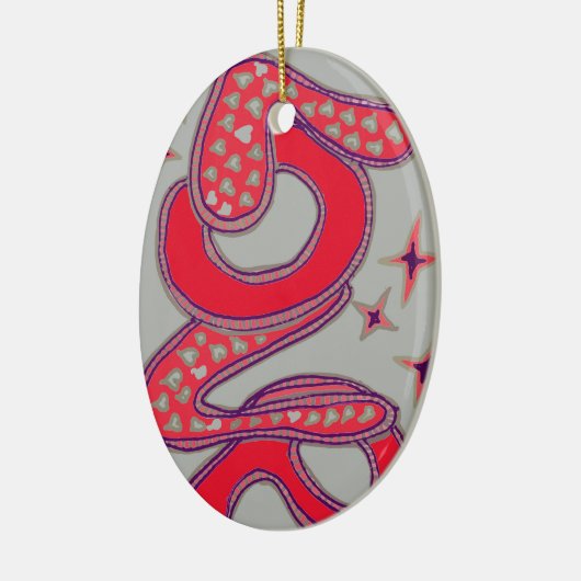 Liefde in stijl van de jaren '60 keramisch ornament (Links)