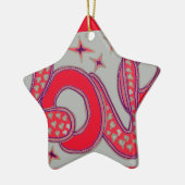 Liefde in stijl van de jaren '60 keramisch ornament (Links)