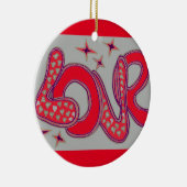 Liefde in stijl van de jaren '60 keramisch ornament (Rechts)