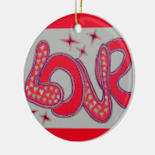 Liefde in stijl van de jaren '60 keramisch ornament (Links)