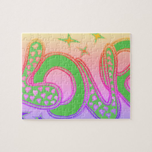 Liefde in stijl van de jaren '60 legpuzzel (Horizontaal)