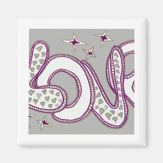 Liefde in stijl van de jaren '60 magneet (Voorkant)