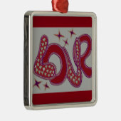 Liefde in stijl van de jaren '60 metalen ornament (Rechts)