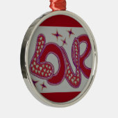 Liefde in stijl van de jaren '60 metalen ornament (Rechts)