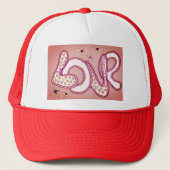 Liefde in stijl van de jaren '60 trucker pet (Voorkant)