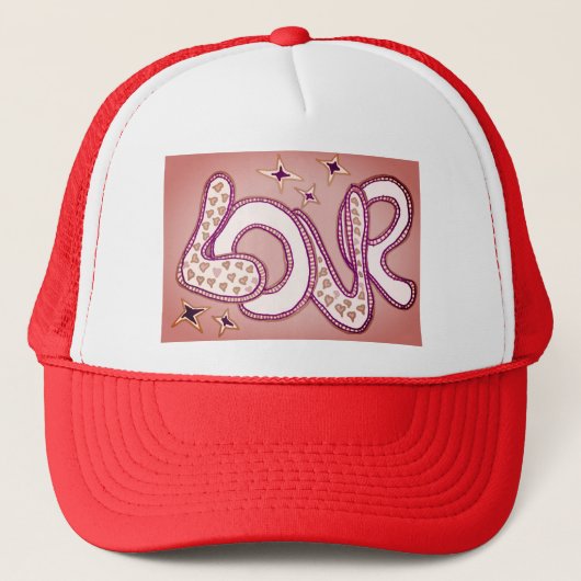 Liefde in stijl van de jaren '60 trucker pet (Voorkant)