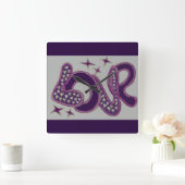 Liefde in stijl van de jaren '60 vierkante klok (Huis)