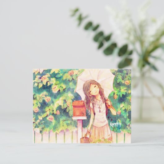 Liefde in Summer Briefkaart (Staand voorkant)