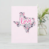 Liefde in Texas - Valentijnsdag Feestdagenkaart (Staand voorkant)
