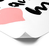 Liefde in twee woorden jij en ik. Valentijnsdag Poster (Hoek)