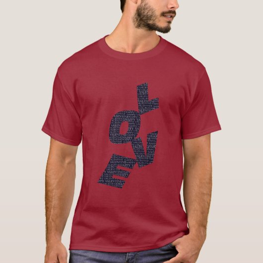 Liefde in Valentijnsdag T-shirt (Voorkant)