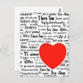 Liefde in veel talen briefkaart (Voorkant / Achterkant)