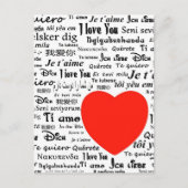 Liefde in veel talen briefkaart (Voorkant)