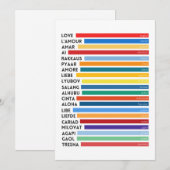 LIEFDE IN VEEL TALEN FEESTDAGENKAART (Voorkant / Achterkant)