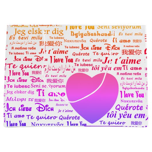 Liefde in veel talen grote cadeautas (Voorkant)
