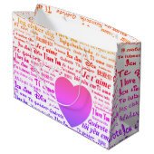 Liefde in veel talen grote cadeautas (Achterkant Gekanteld)