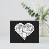 Liefde in veel talen Hart Briefkaart (Staand voorkant)