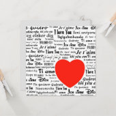 Liefde in veel talen kaart (Voorkant / Achterkant in situ)