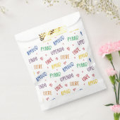 Liefde in veel talen regenboogzakken bedankzakje (Gezegeld)