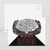 Liefde in veel woorden beschreven briefkaart (Voorkant / Achterkant)