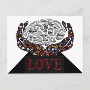 Liefde in veel woorden beschreven briefkaart