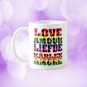 Liefde in vele talen Dark Rainbow Koffiemok