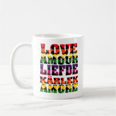 Liefde in vele talen Dark Rainbow Koffiemok (Links)