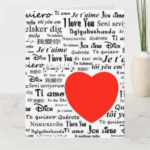 Liefde in vele talen  kaart