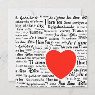 Liefde in vele talen kaart