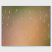 Liefde in verschillende talen bruin cadeaupapier (Vlak)