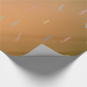 Liefde in verschillende talen bruin cadeaupapier (Hoek)