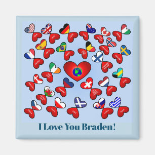 Liefde in verschillende talen over de hele wereld magneet