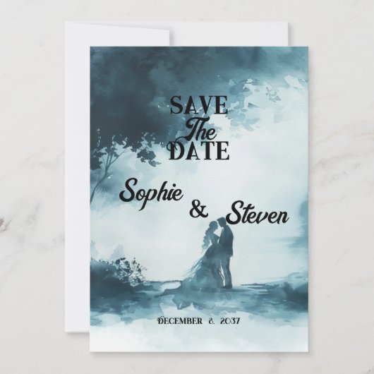 Liefde in volle bloei: romantische bloemen sparen save the date (Voorkant)