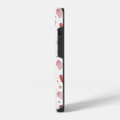 Liefde in Waterverf - grillig hartpatroon iPhone Hoesje (Linkerkant)