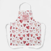 Liefde in Waterverf - grillig hartpatroon Schort (Voorkant)