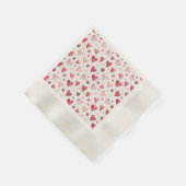 Liefde in Waterverf - grillig hartpatroon Servet (Hoek)