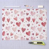 Liefde in Waterverf - grillig hartpatroon Tissuepapier (Craft)