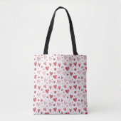 Liefde in Waterverf - grillig hartpatroon Tote Bag (Voorkant)