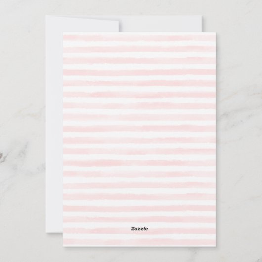 Liefde in Waterverf Stripes Valentijnsdag Kaart (Achterkant)